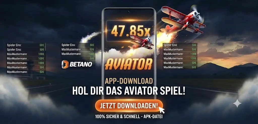 Aviator App auf Smartphone